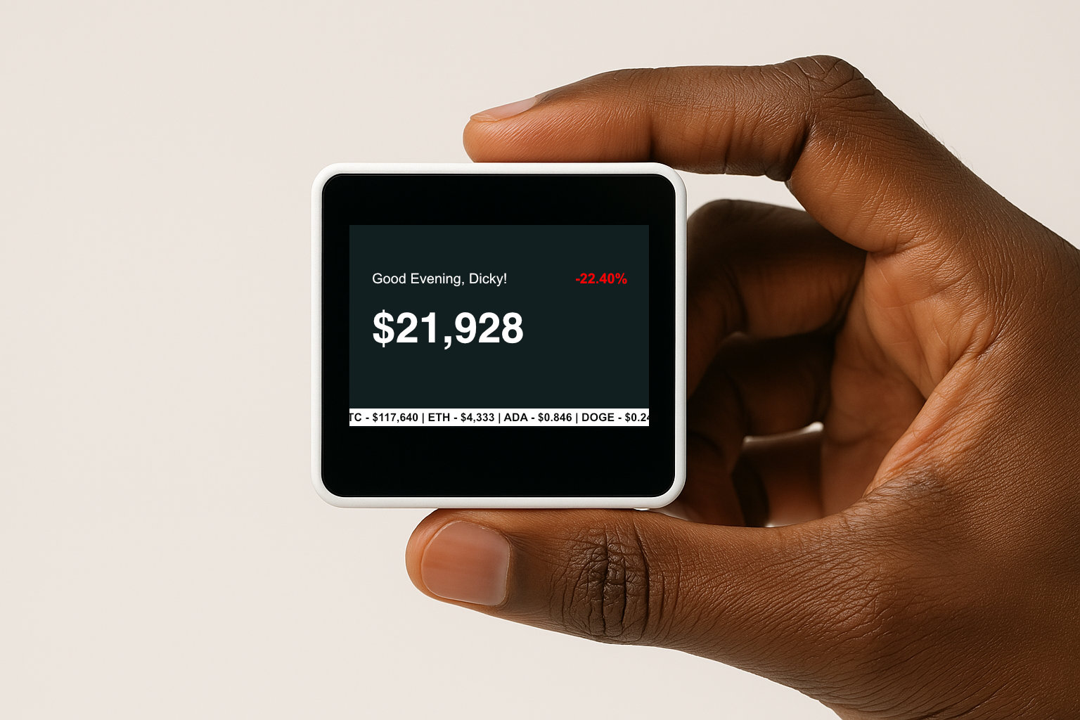 Portfolio tracker dashboard showing performance widgets on desktop